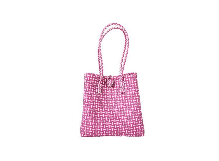 TOKO Recycled Woven Tote Bag, in Red & White – BrunnaCo